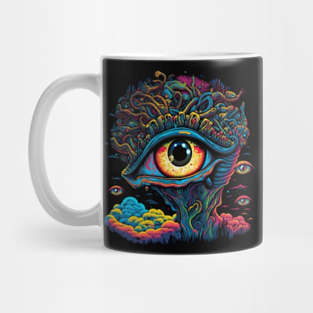 Trippy Psychedelic Pop Art Eyeball by Lavender Celeste